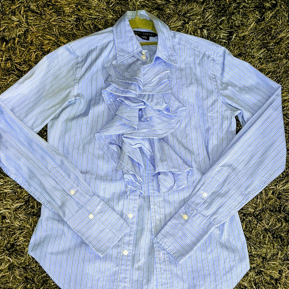 Ruffled Button up shirt